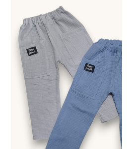 Mušelínové nohavice s vreckami MONTY