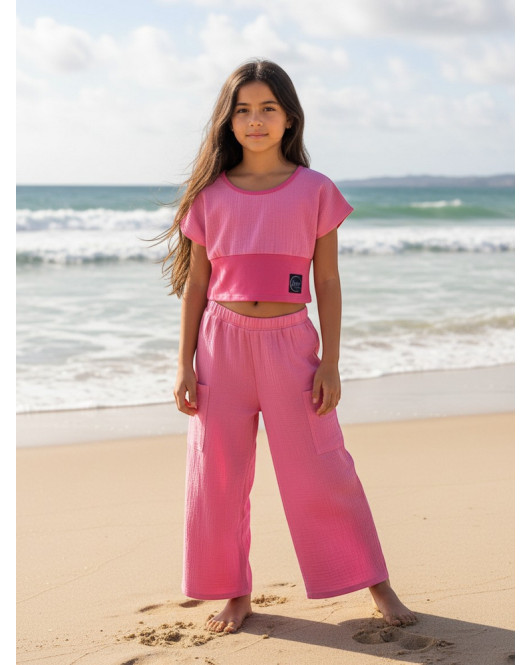 Mušelínový crop top MILLIE