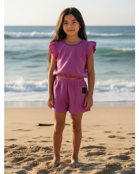 Mušelínový crop top MELANIE