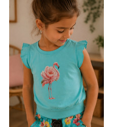 Crop top Flamingo Bloom