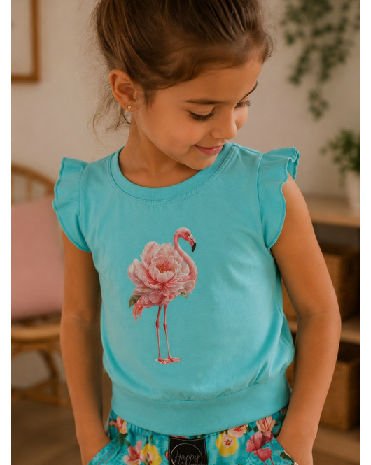 Crop top Flamingo Bloom