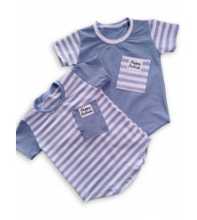 Prúžkované tričká s vreckom