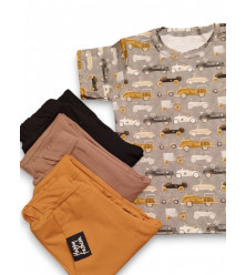 Šedé tričko s autami