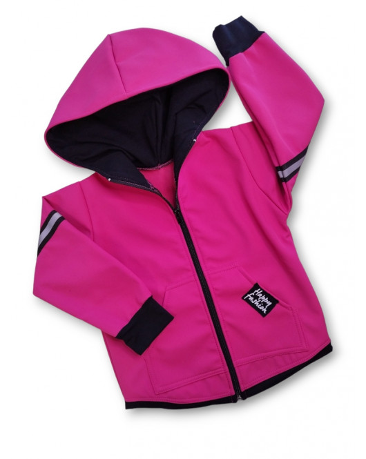 Dievčenský softshellový kabát FUCHSIA (122-146)