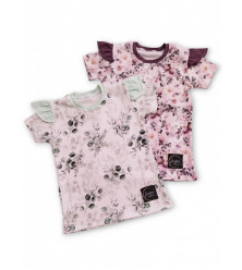 Rebrované tričko EUKALYPTUS / FIALKA