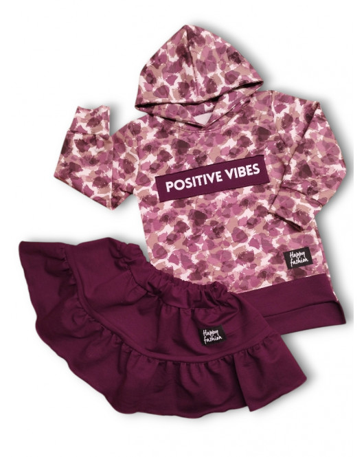 Vínová sukňa POSITIVE VIBES