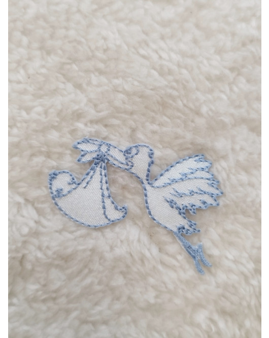 Nášivka BABY DELIVERY (modrý bocian)